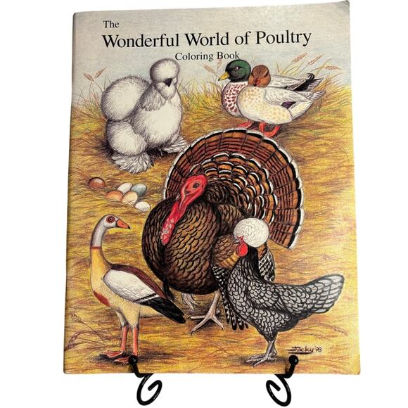 VTG 1998 Wonderful World of Poultry Coloring Book, PB, VG - Picture 1 of 4